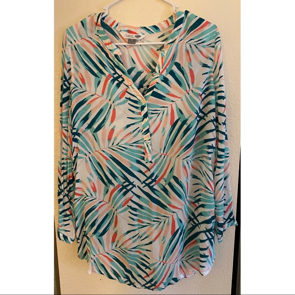 NEW Old Navy Tunic Top Tropical Pattern